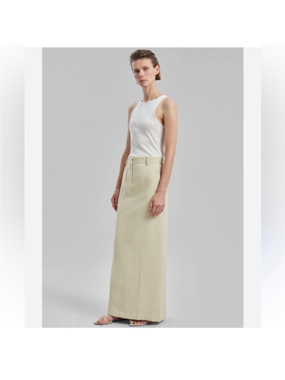The Frankie Shop Indio Maxi Skirt Beige Size L